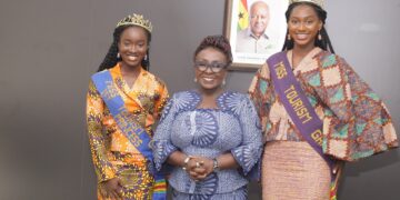 Miss Tourism Ghana Pays Courtesy Call on Tourism Minister Dzifa Gomashie
