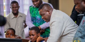 Minister Tours Girls in ICT Training Centres in the Volta Region
