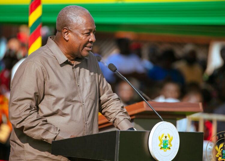 President John Mahama at western Region