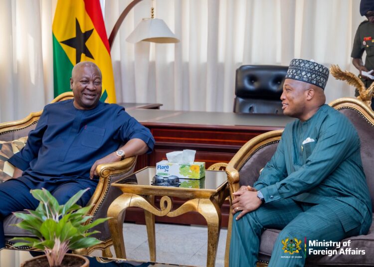 Minister for Foreign Affairs, Samuel Okudzeto Ablakwa and John Mahama