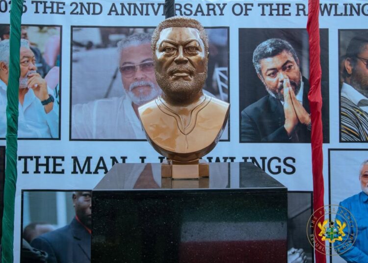 NDC Renames Headquarters After Rawlings, Unveils Bust on 79th Birthday