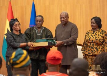 Mahama Presents Trust Funds, Health Cover to Children of Helicopter Crash Victims